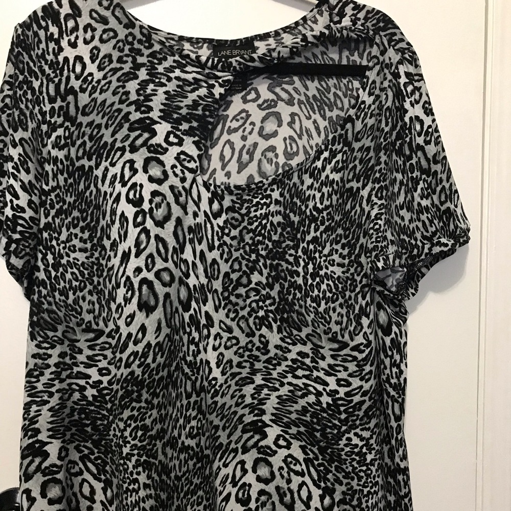 Lane Bryant animal print blouse